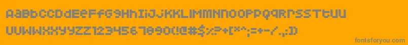 Squarodynamic04 Font – Gray Fonts on Orange Background