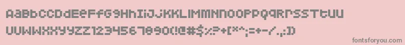 フォントSquarodynamic04 – ピンクの背景に灰色の文字