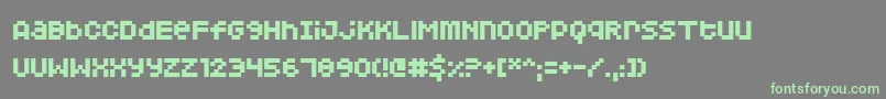 フォントSquarodynamic04 – 灰色の背景に緑のフォント