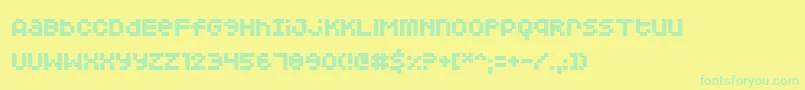 Squarodynamic04 Font – Green Fonts on Yellow Background