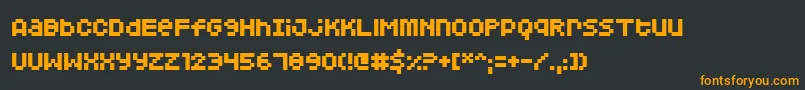 フォントSquarodynamic04 – 黒い背景にオレンジの文字