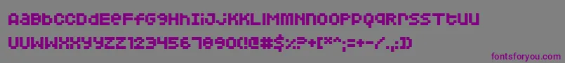 Squarodynamic04 Font – Purple Fonts on Gray Background