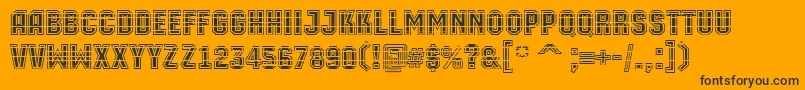 AMachinaortomltgrBold Font – Black Fonts on Orange Background