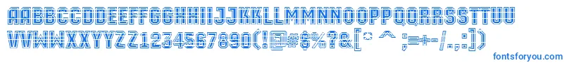 AMachinaortomltgrBold Font – Blue Fonts on White Background