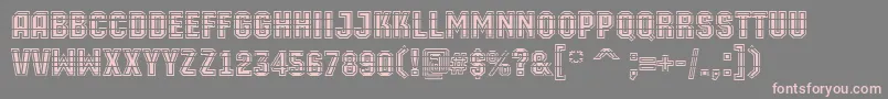 Шрифт AMachinaortomltgrBold – розовые шрифты на сером фоне