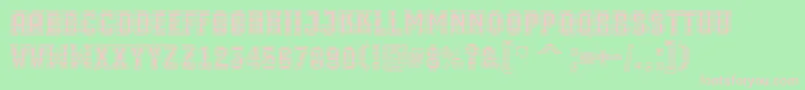 AMachinaortomltgrBold Font – Pink Fonts on Green Background