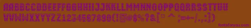 AMachinaortomltgrBold-fontti – violetit fontit ruskealla taustalla