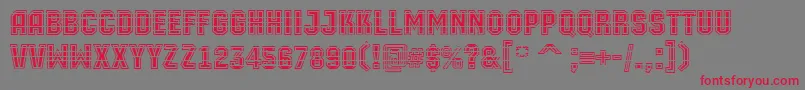 AMachinaortomltgrBold Font – Red Fonts on Gray Background