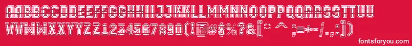 AMachinaortomltgrBold Font – White Fonts on Red Background