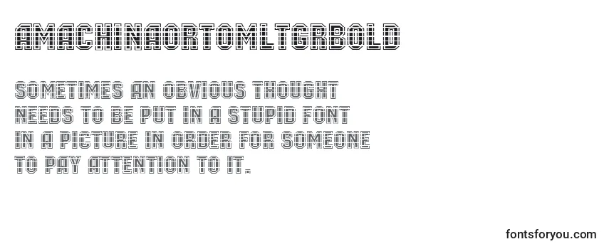Review of the AMachinaortomltgrBold Font
