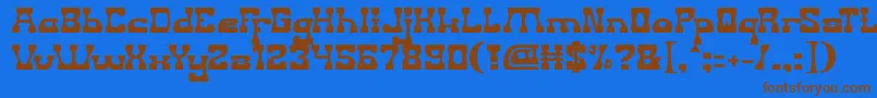 GodIsWatchingUs Font – Brown Fonts on Blue Background