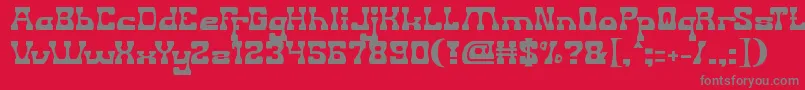 フォントGodIsWatchingUs – 赤い背景に灰色の文字