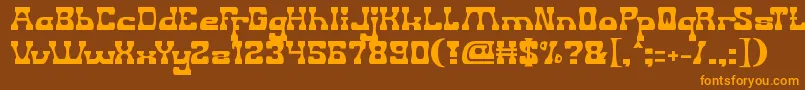 GodIsWatchingUs Font – Orange Fonts on Brown Background