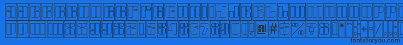 AGlobuscmotl Font – Black Fonts on Blue Background