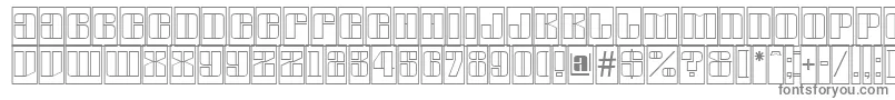 フォントAGlobuscmotl – 白い背景に灰色の文字