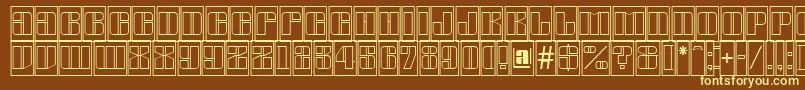 Шрифт AGlobuscmotl – жёлтые шрифты на коричневом фоне
