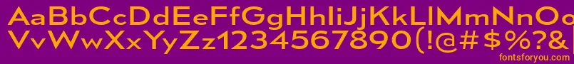 MesmerizeExRg Font – Orange Fonts on Purple Background