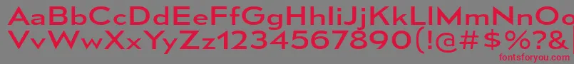 MesmerizeExRg Font – Red Fonts on Gray Background