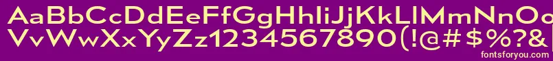 MesmerizeExRg-fontti – keltaiset fontit violetilla taustalla