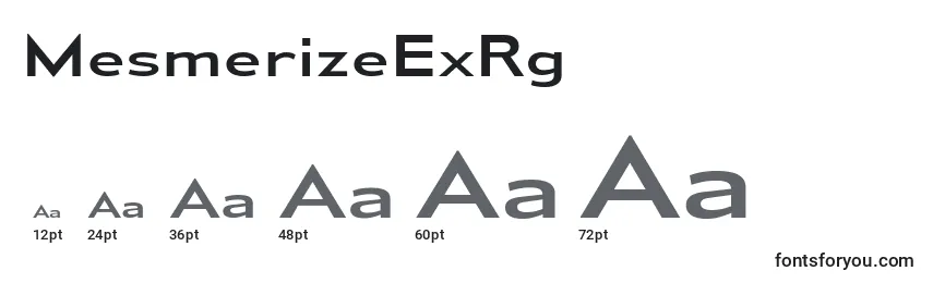 Размеры шрифта MesmerizeExRg