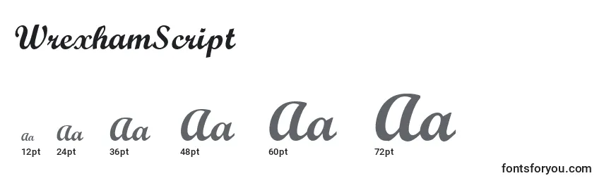 Размеры шрифта WrexhamScript