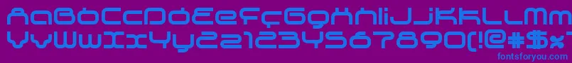 SupersonicBold Font – Blue Fonts on Purple Background