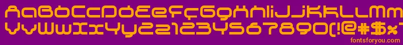 SupersonicBold Font – Orange Fonts on Purple Background