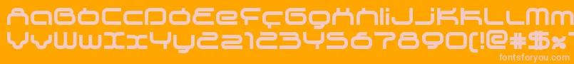 SupersonicBold Font – Pink Fonts on Orange Background