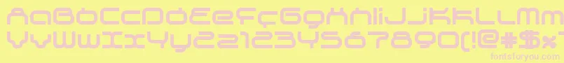 SupersonicBold-fontti – vaaleanpunaiset fontit keltaisella taustalla