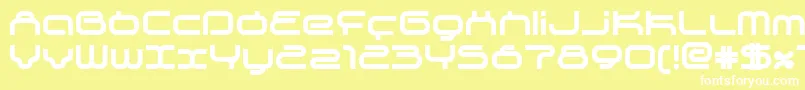 SupersonicBold Font – White Fonts on Yellow Background