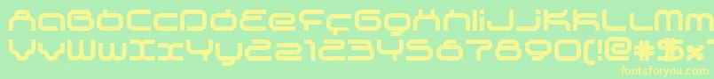 SupersonicBold-Schriftart – Gelbe Schriften auf grünem Hintergrund