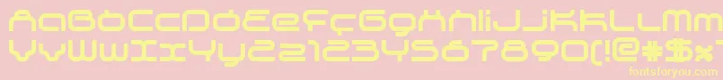 フォントSupersonicBold – 黄色のフォント、ピンクの背景