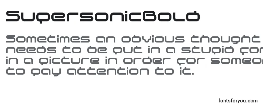 Überblick über die Schriftart SupersonicBold