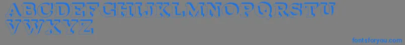 fuente BrokenDepthDemo – Fuentes Azules Sobre Fondo Gris