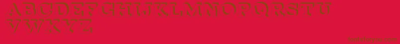 Подробнее о шрифте BrokenDepthDemo Шрифт BrokenDepthDemo – коричневые шрифты на красном фоне