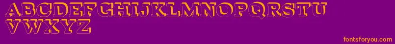 fuente BrokenDepthDemo – Fuentes Naranjas Sobre Fondo Morado