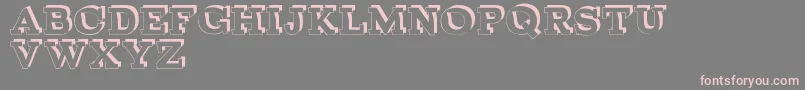 BrokenDepthDemo-Schriftart – Rosa Schriften auf grauem Hintergrund