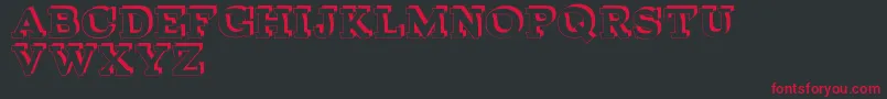 BrokenDepthDemo Font – Red Fonts on Black Background