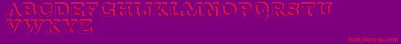 BrokenDepthDemo-Schriftart – Rote Schriften auf violettem Hintergrund