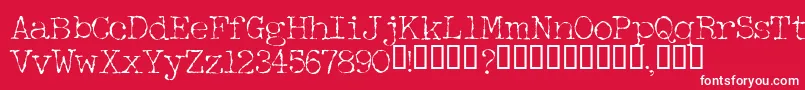 Halbp Font – White Fonts on Red Background