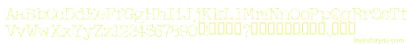 Halbp Font – Yellow Fonts on White Background