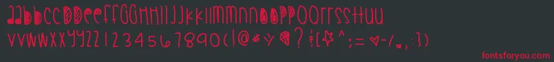 Originaldondada Font – Red Fonts on Black Background