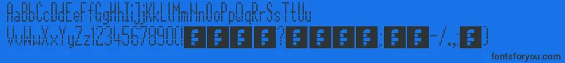 CitaroZijDs Font – Black Fonts on Blue Background