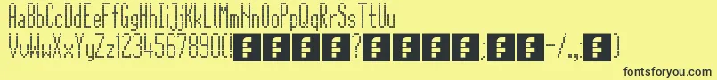 CitaroZijDs Font – Black Fonts on Yellow Background