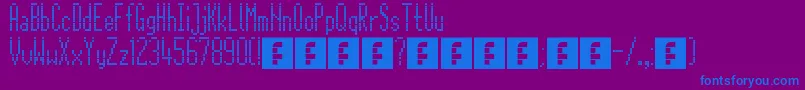 CitaroZijDs-fontti – siniset fontit violetilla taustalla