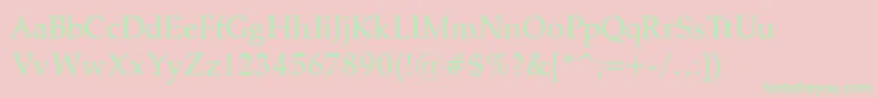 PalatinoNormalRegular Font – Green Fonts on Pink Background