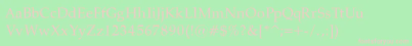 PalatinoNormalRegular Font – Pink Fonts on Green Background