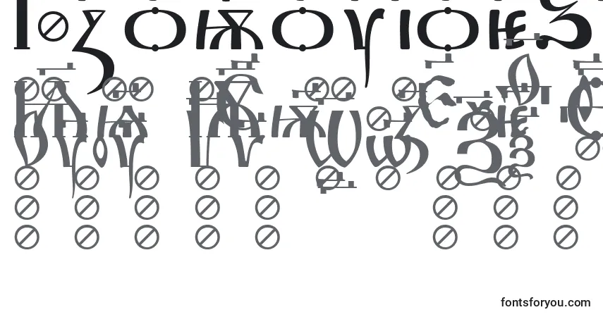 Шрифт IrmologionSimplextitled – алфавит, цифры, специальные символы
