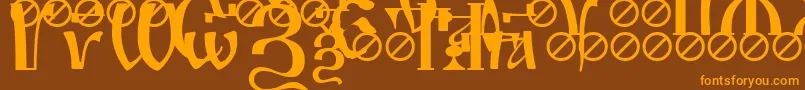 IrmologionSimplextitled Font – Orange Fonts on Brown Background
