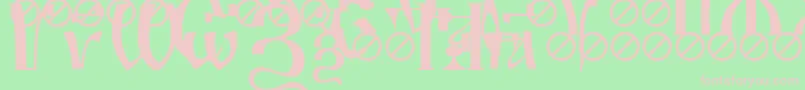 IrmologionSimplextitled Font – Pink Fonts on Green Background